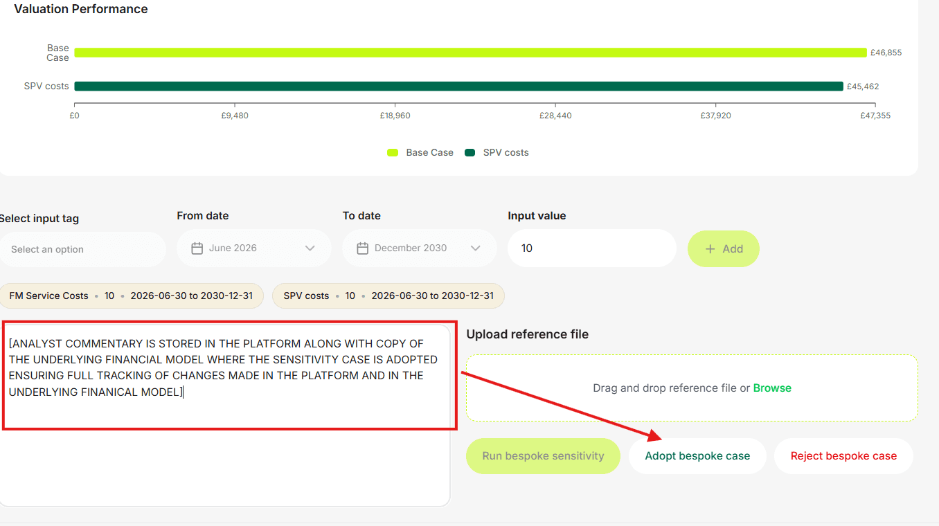 Every scenario decision recorded